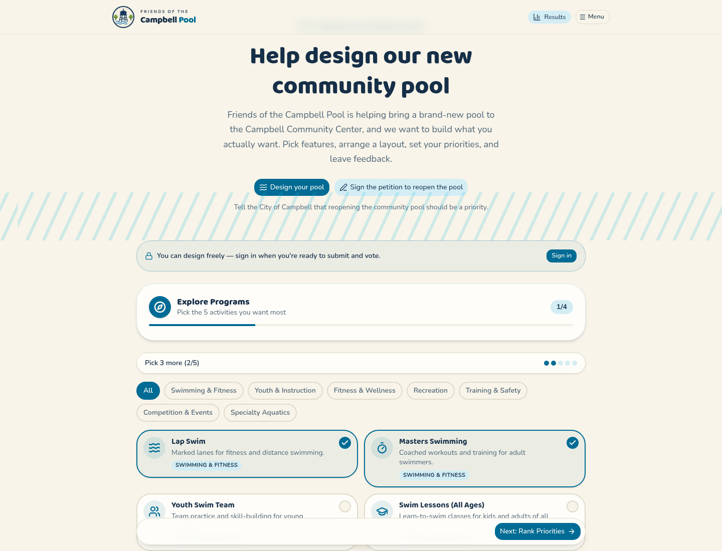 Friends of the Campbell Pool